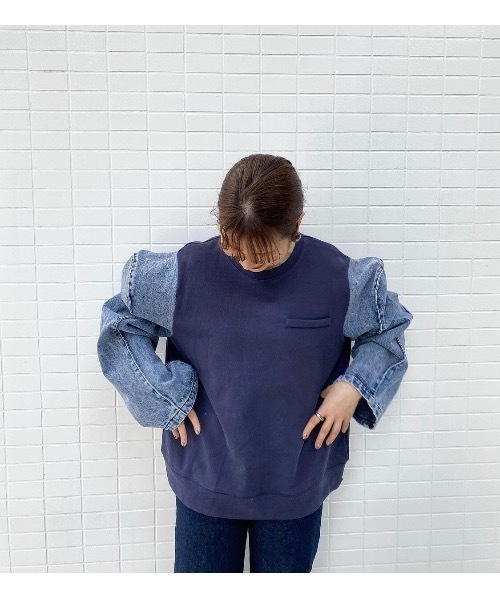 BEARDSLEY（ビアズリー）の「《VVTIAN》デニムカットソー（Tシャツ/カットソー・レディース・ブルー・FREE）」の20枚目の写真