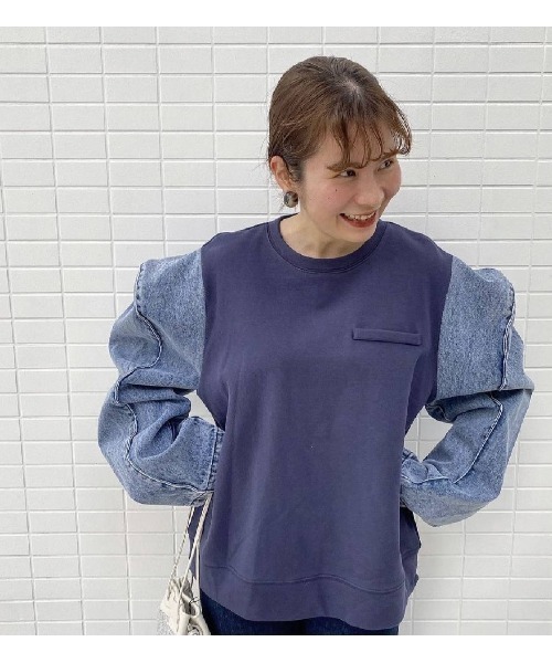 BEARDSLEY（ビアズリー）の「《VVTIAN》デニムカットソー（Tシャツ/カットソー・レディース・ブルー・FREE）」の22枚目の写真