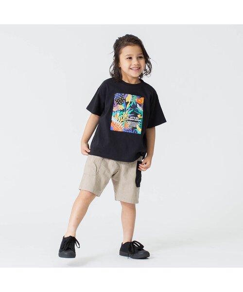 BREEZE（ブリーズ）の「サファリリンクＴシャツ（Tシャツ/カットソー・キッズ・ブラック/オフホワイト・90/100/120/130/110/150/140）」の3枚目の写真