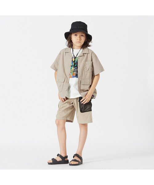 BREEZE（ブリーズ）の「サファリリンクＴシャツ（Tシャツ/カットソー・キッズ・ブラック/オフホワイト・90/100/120/130/110/150/140）」の7枚目の写真