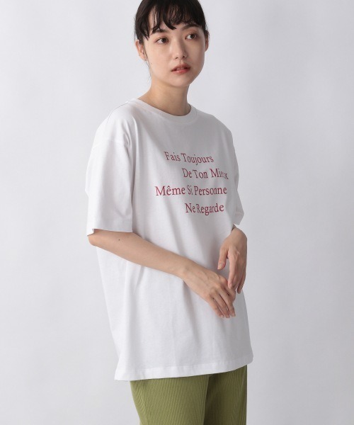 LOWRYS FARM(ローリーズファーム)の「プリントTSS 944581(Tシャツ/カットソー・レディース・ホワイト/ブラック/オフホワイト/イエロー/ホワイト系その他2/ホワイト系その他・FREE)」の4枚目の写真