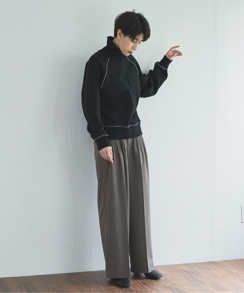 audrey and john wad(オードリーアンドジョンワッド)の「細タックストレートパンツ(その他パンツ・レディース・ブラック/ダークブラウン/ダークラベンダー/テラコッタ・S/M)」の6枚目の写真