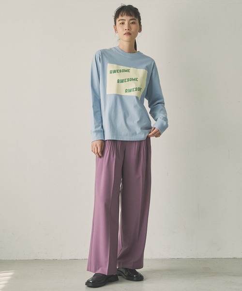 audrey and john wad(オードリーアンドジョンワッド)の「細タックストレートパンツ(その他パンツ・レディース・ブラック/ダークブラウン/ダークラベンダー/テラコッタ・S/M)」の12枚目の写真