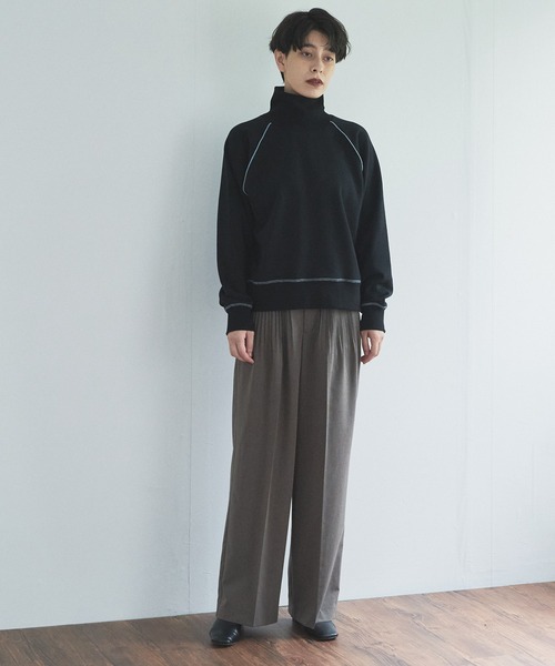 audrey and john wad(オードリーアンドジョンワッド)の「細タックストレートパンツ(その他パンツ・レディース・ブラック/ダークブラウン/ダークラベンダー/テラコッタ・S/M)」の7枚目の写真