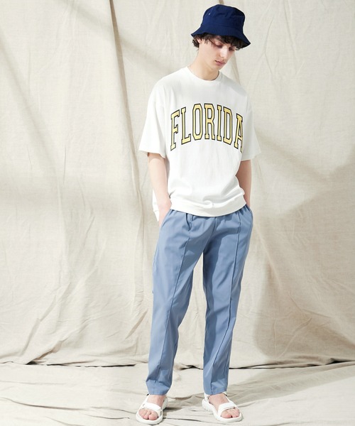 EMMA CLOTHES(エマクローズ)の「ヘビーウェイト10/-天竺 オーバーサイズ カレッジプリントS/Sカットソー(Tシャツ/カットソー・メンズ・ブラック/オレンジ/ホワイト・M/L)」の8枚目の写真