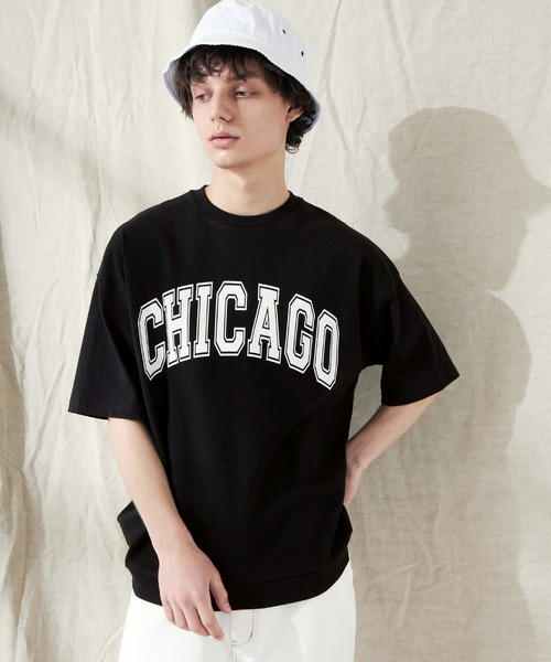 EMMA CLOTHES(エマクローズ)の「ヘビーウェイト10/-天竺 オーバーサイズ カレッジプリントS/Sカットソー(Tシャツ/カットソー・メンズ・ブラック/オレンジ/ホワイト・M/L)」の12枚目の写真