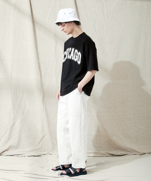 EMMA CLOTHES(エマクローズ)の「ヘビーウェイト10/-天竺 オーバーサイズ カレッジプリントS/Sカットソー(Tシャツ/カットソー・メンズ・ブラック/オレンジ/ホワイト・M/L)」の13枚目の写真