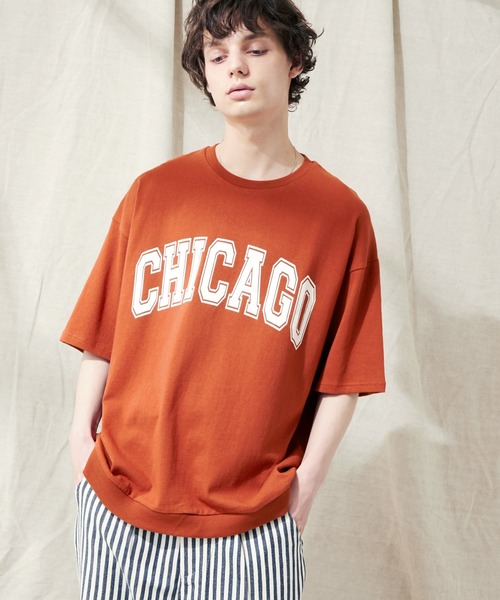EMMA CLOTHES(エマクローズ)の「ヘビーウェイト10/-天竺 オーバーサイズ カレッジプリントS/Sカットソー(Tシャツ/カットソー・メンズ・ブラック/オレンジ/ホワイト・M/L)」の17枚目の写真