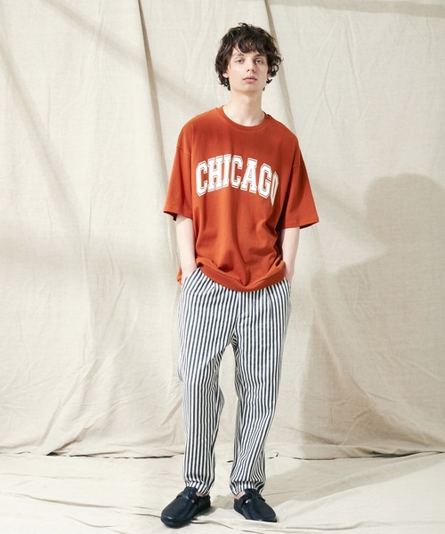 EMMA CLOTHES(エマクローズ)の「ヘビーウェイト10/-天竺 オーバーサイズ カレッジプリントS/Sカットソー(Tシャツ/カットソー・メンズ・ブラック/オレンジ/ホワイト・M/L)」の18枚目の写真