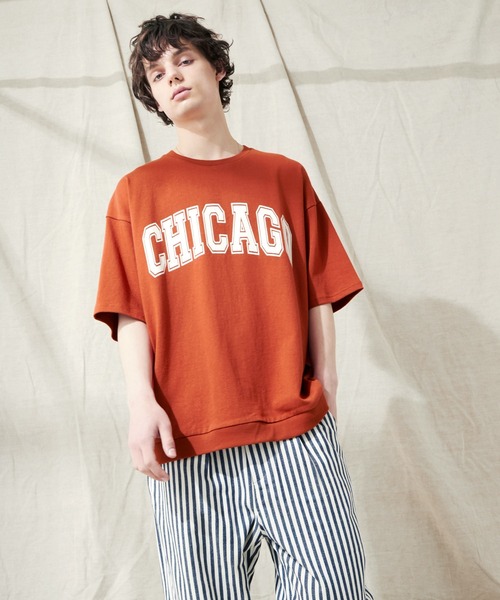 EMMA CLOTHES(エマクローズ)の「ヘビーウェイト10/-天竺 オーバーサイズ カレッジプリントS/Sカットソー(Tシャツ/カットソー・メンズ・ブラック/オレンジ/ホワイト・M/L)」の20枚目の写真