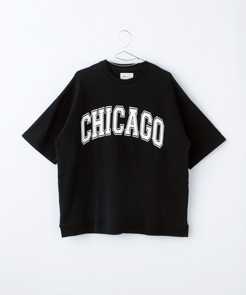 EMMA CLOTHES(エマクローズ)の「ヘビーウェイト10/-天竺 オーバーサイズ カレッジプリントS/Sカットソー(Tシャツ/カットソー・メンズ・ブラック/オレンジ/ホワイト・M/L)」の5枚目の写真