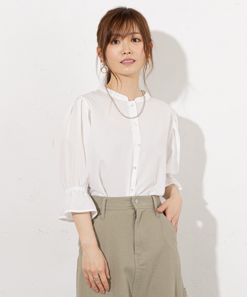 prose verse（プロズヴェール）の「《WEB・一部店舗限定》襟レース取り外し2wayブラウス（シャツ/ブラウス・レディース・ホワイト/チャコールグレー・ﾌﾘ-）」の15枚目の写真