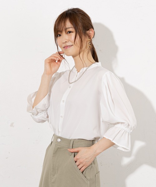 prose verse（プロズヴェール）の「《WEB・一部店舗限定》襟レース取り外し2wayブラウス（シャツ/ブラウス・レディース・ホワイト/チャコールグレー・ﾌﾘ-）」の16枚目の写真
