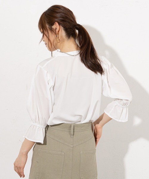 prose verse（プロズヴェール）の「《WEB・一部店舗限定》襟レース取り外し2wayブラウス（シャツ/ブラウス・レディース・ホワイト/チャコールグレー・ﾌﾘ-）」の19枚目の写真