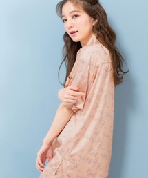 fran de lingerie（フランデランジェリー）の「milky-satin半袖パジャマシャツ・ハーフパンツ上下セット（ルームウェア/パジャマ・レディース）」