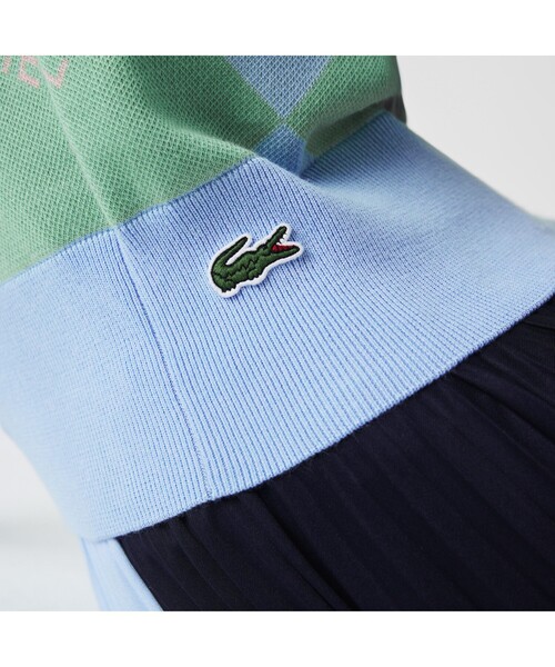 LACOSTE L!VE（ラコステライブ）の「LACOSTE L!VEビッグチェックモノグラムニットセーター（ニット/セーター・レディース・ライトブルー・38/36/34）」の6枚目の写真