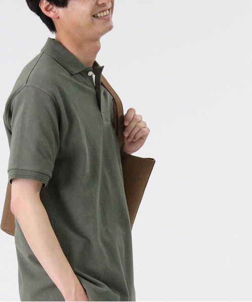 PLUS ONE（プラスワン）の「【PLUS ONE】和紙ポロシャツ（ポロシャツ・メンズ・ネイビー/オリーブ/グレー/ベージュ・L/XL/M）」の20枚目の写真