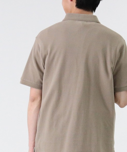 PLUS ONE（プラスワン）の「【PLUS ONE】和紙ポロシャツ（ポロシャツ・メンズ・ネイビー/オリーブ/グレー/ベージュ・L/XL/M）」の15枚目の写真