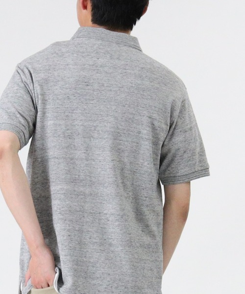 PLUS ONE（プラスワン）の「【PLUS ONE】和紙ポロシャツ（ポロシャツ・メンズ・ネイビー/オリーブ/グレー/ベージュ・L/XL/M）」の9枚目の写真