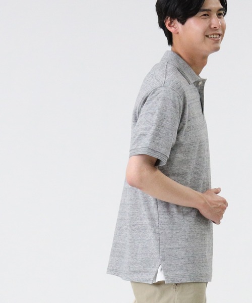 PLUS ONE（プラスワン）の「【PLUS ONE】和紙ポロシャツ（ポロシャツ・メンズ・ネイビー/オリーブ/グレー/ベージュ・L/XL/M）」の10枚目の写真