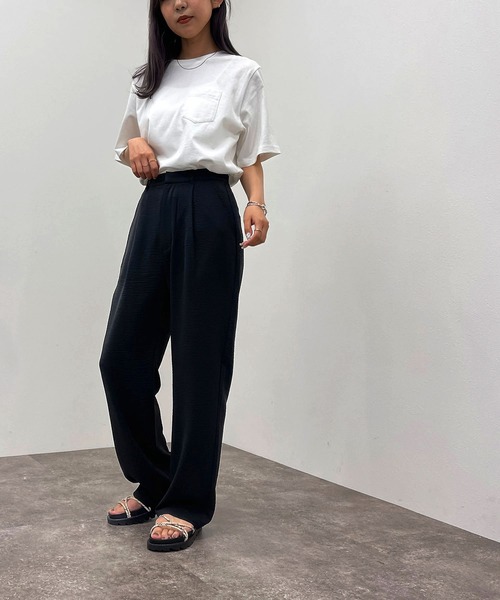 apres jour mignon(アプレジュールミニョン)の「ストレートスラックス 【ZOZOTOWN限定アイテム】(その他パンツ・レディース・ブラック/チャコールグレー/パープル/グリーン・MEDIUM/X-LARGE/SMALL)」の9枚目の写真