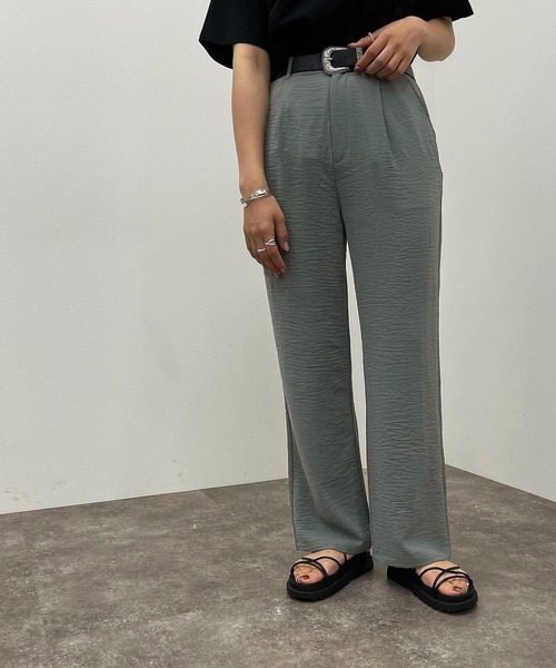 apres jour mignon(アプレジュールミニョン)の「ストレートスラックス 【ZOZOTOWN限定アイテム】(その他パンツ・レディース・ブラック/チャコールグレー/パープル/グリーン・MEDIUM/X-LARGE/SMALL)」の19枚目の写真