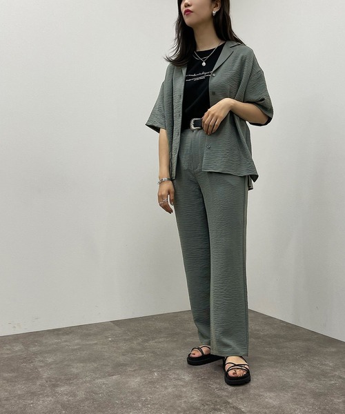 apres jour mignon(アプレジュールミニョン)の「ストレートスラックス 【ZOZOTOWN限定アイテム】(その他パンツ・レディース・ブラック/チャコールグレー/パープル/グリーン・MEDIUM/X-LARGE/SMALL)」の22枚目の写真