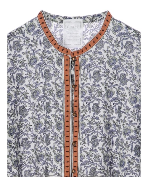 CRAFT STANDARD BOUTIQUE（クラフトスタンダードブティック）の「インドコットン パネル柄ワンピース　＊◇（ワンピース・レディース・ブラウン/ブルー・FREE）」の4枚目の写真