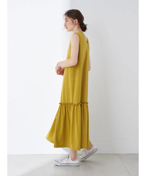 YECCA VECCA（イェッカヴェッカ）の「・裾ギャザーカットワンピース＊（ワンピース・レディース・チャコールグレー/イエロー/アイボリー・FREE）」の21枚目の写真