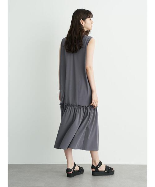 YECCA VECCA（イェッカヴェッカ）の「・裾ギャザーカットワンピース＊（ワンピース・レディース・チャコールグレー/イエロー/アイボリー・FREE）」の13枚目の写真