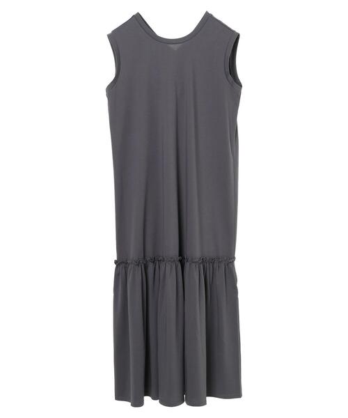 YECCA VECCA（イェッカヴェッカ）の「・裾ギャザーカットワンピース＊（ワンピース・レディース・チャコールグレー/イエロー/アイボリー・FREE）」の4枚目の写真