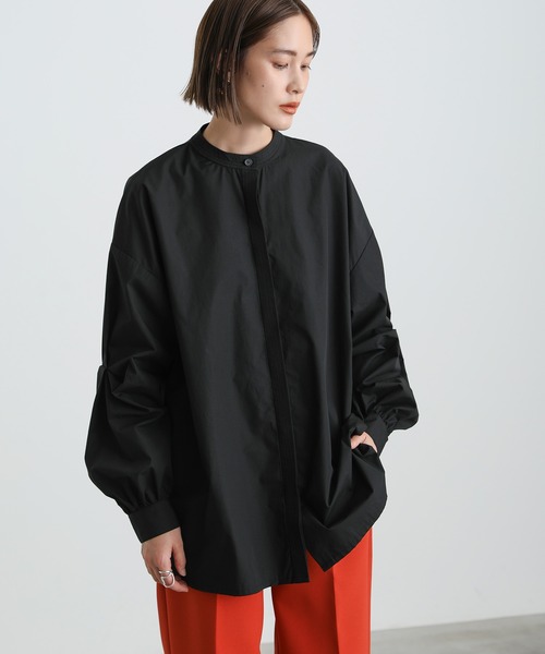 select MOCA（セレクトモカ）の「2021 AW ストレンジタックスタンドカラーシャツ（シャツ/ブラウス・レディース・ホワイト/ブラック/ベージュ・FREE）」の18枚目の写真