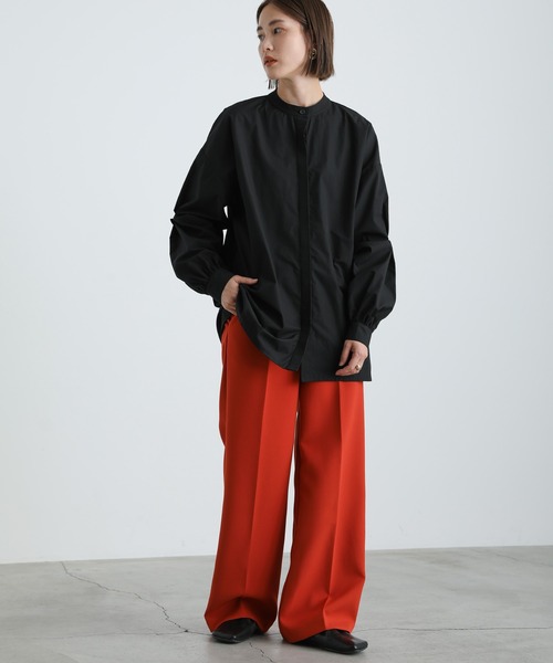 select MOCA（セレクトモカ）の「2021 AW ストレンジタックスタンドカラーシャツ（シャツ/ブラウス・レディース・ホワイト/ブラック/ベージュ・FREE）」の19枚目の写真