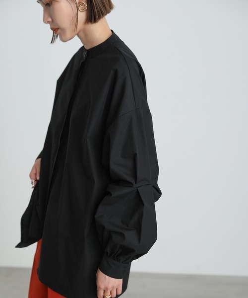 select MOCA（セレクトモカ）の「2021 AW ストレンジタックスタンドカラーシャツ（シャツ/ブラウス・レディース・ホワイト/ブラック/ベージュ・FREE）」の21枚目の写真