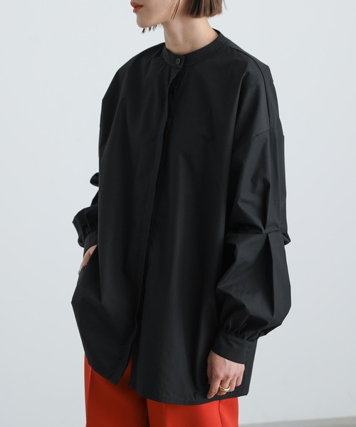 select MOCA（セレクトモカ）の「2021 AW ストレンジタックスタンドカラーシャツ（シャツ/ブラウス・レディース・ホワイト/ブラック/ベージュ・FREE）」の22枚目の写真