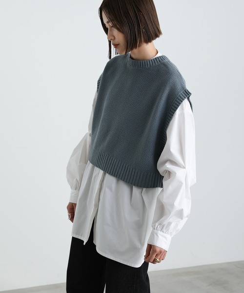 select MOCA（セレクトモカ）の「2021 AW ストレンジタックスタンドカラーシャツ（シャツ/ブラウス・レディース・ホワイト/ブラック/ベージュ・FREE）」の14枚目の写真