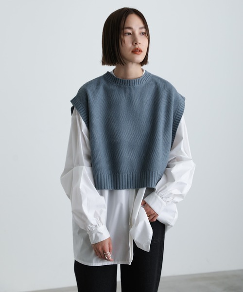 select MOCA（セレクトモカ）の「2021 AW ストレンジタックスタンドカラーシャツ（シャツ/ブラウス・レディース・ホワイト/ブラック/ベージュ・FREE）」の16枚目の写真