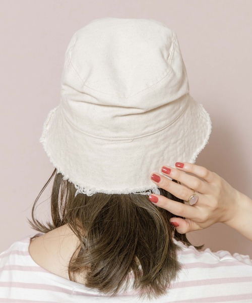 flower（フラワー）の「ナチュラルバケットハット（ハット・レディース・アイボリー・FREE）」の6枚目の写真