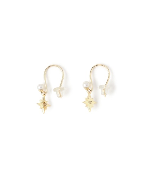 MIZUKI（ミズキ）の「MIZUKI / 14KYGダイアモンドパールピアス（ピアス（両耳用）・レディース・ゴールド・FREE）」の2枚目の写真