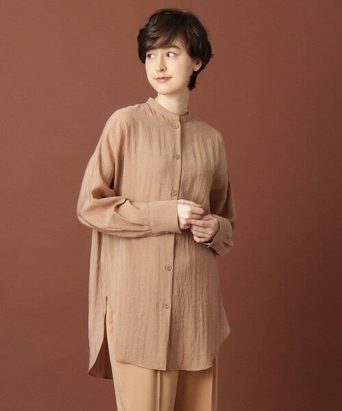 DRESSTERIOR(ドレステリア)の「◆オーバーサイズソフトシャツ(シャツ/ブラウス・レディース・チャコールグレー/ベージュ/カーキ・38/36)」の2枚目の写真