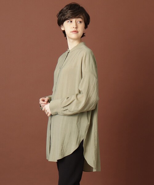 DRESSTERIOR(ドレステリア)の「◆オーバーサイズソフトシャツ(シャツ/ブラウス・レディース・チャコールグレー/ベージュ/カーキ・38/36)」の5枚目の写真