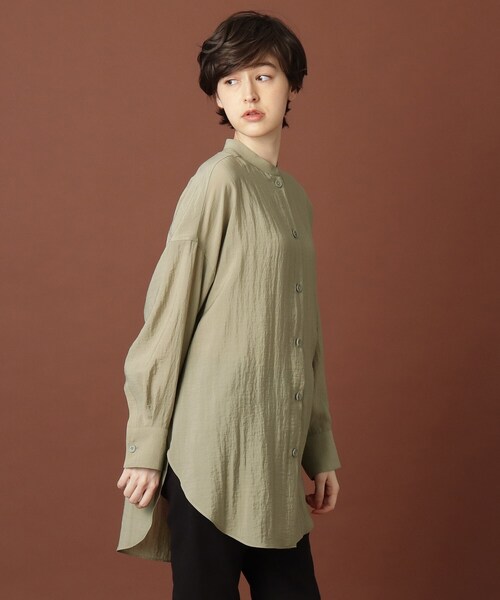 DRESSTERIOR(ドレステリア)の「◆オーバーサイズソフトシャツ(シャツ/ブラウス・レディース・チャコールグレー/ベージュ/カーキ・38/36)」の7枚目の写真