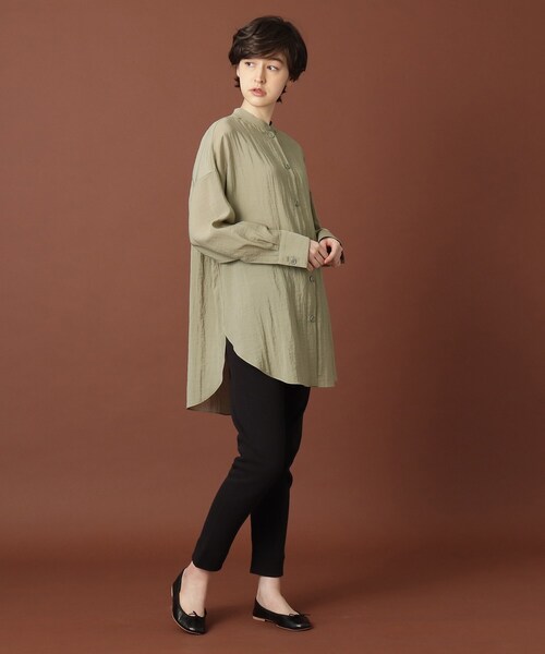 DRESSTERIOR(ドレステリア)の「◆オーバーサイズソフトシャツ(シャツ/ブラウス・レディース・チャコールグレー/ベージュ/カーキ・38/36)」の9枚目の写真