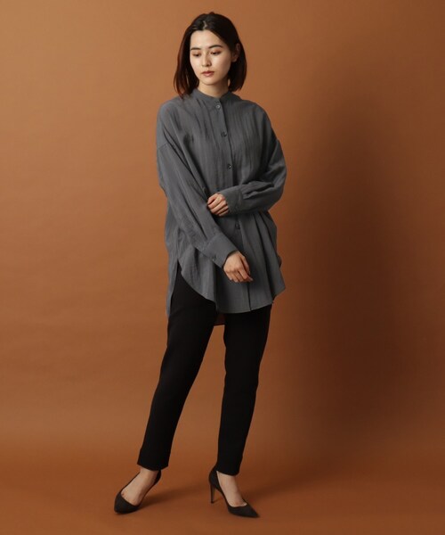 DRESSTERIOR(ドレステリア)の「◆オーバーサイズソフトシャツ(シャツ/ブラウス・レディース・チャコールグレー/ベージュ/カーキ・38/36)」の10枚目の写真