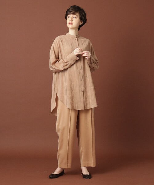 DRESSTERIOR(ドレステリア)の「◆オーバーサイズソフトシャツ(シャツ/ブラウス・レディース・チャコールグレー/ベージュ/カーキ・38/36)」の11枚目の写真