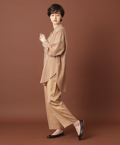 DRESSTERIOR(ドレステリア)の「◆オーバーサイズソフトシャツ(シャツ/ブラウス・レディース・チャコールグレー/ベージュ/カーキ・38/36)」の12枚目の写真