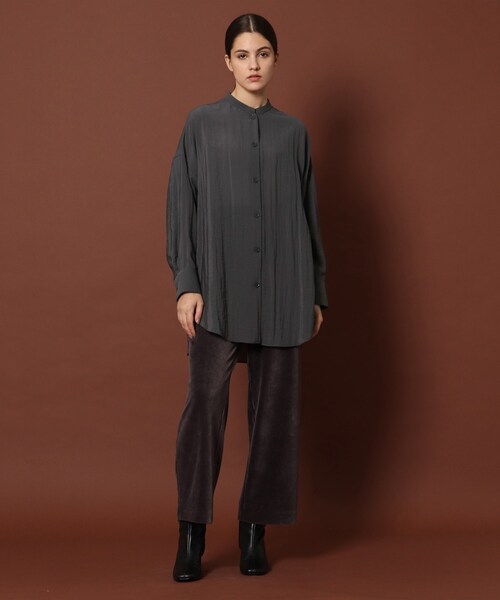 DRESSTERIOR(ドレステリア)の「◆オーバーサイズソフトシャツ(シャツ/ブラウス・レディース・チャコールグレー/ベージュ/カーキ・38/36)」の22枚目の写真