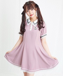 Secret Honey | バックレースアップポロワンピース(ワンピース)