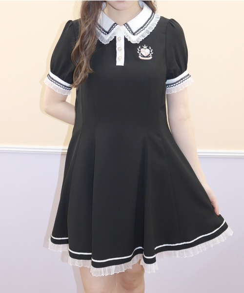 Secret Honey（シークレットハニー）の「バックレースアップポロワンピース（ワンピース・レディース・ブラック/ピンク/ワインレッド・MEDIUM）」の16枚目の写真