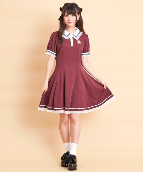 Secret Honey（シークレットハニー）の「バックレースアップポロワンピース（ワンピース・レディース・ブラック/ピンク/ワインレッド・MEDIUM）」の14枚目の写真